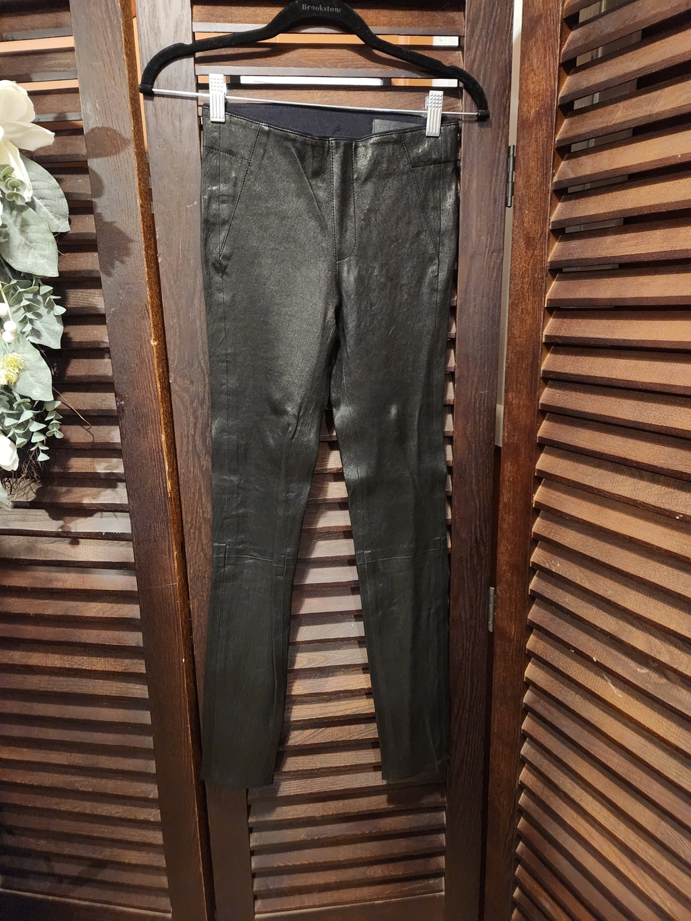 rag & bone Metallic Black Skinny Pants